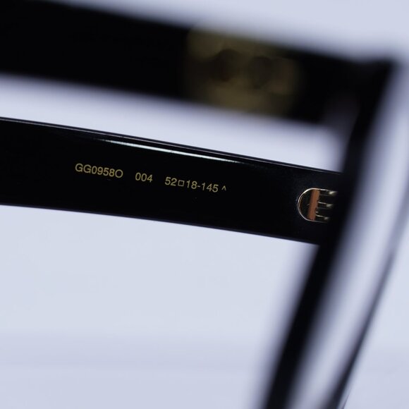 Gucci GG0958O 004 Eyeglasses Black 52mm Square Frame - Picture 7 of 11